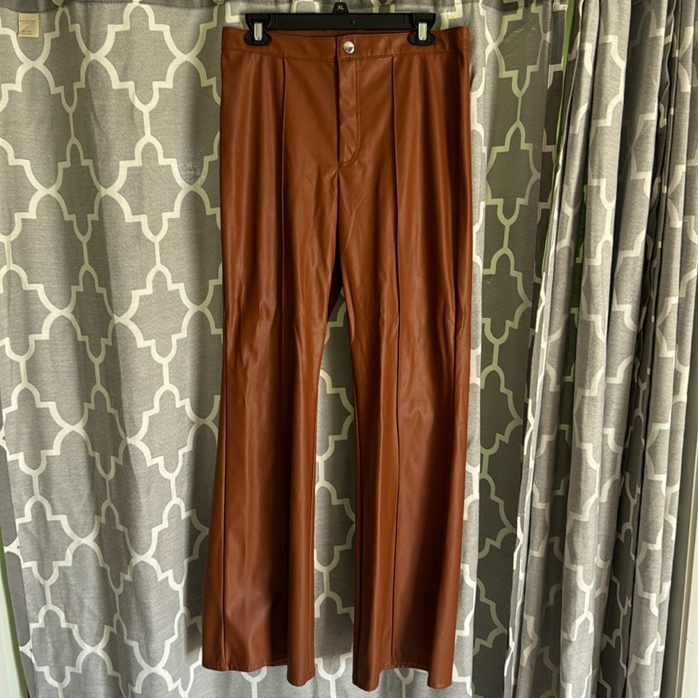 Wild Fable Faux Leather tan pants